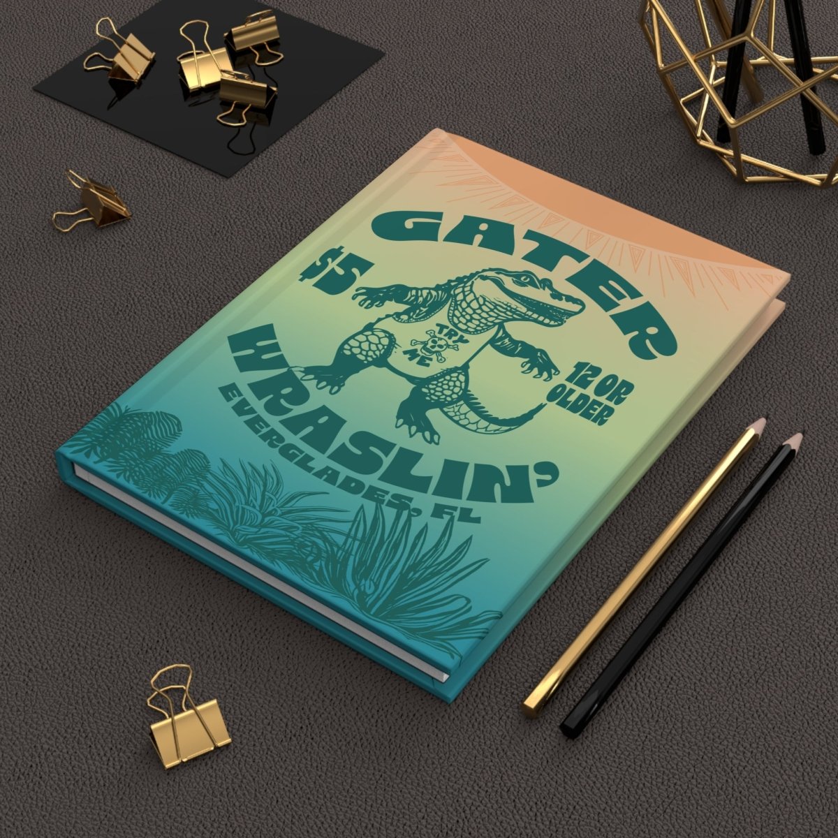 Alligator Wrestling Hardcover Journal or Notebook