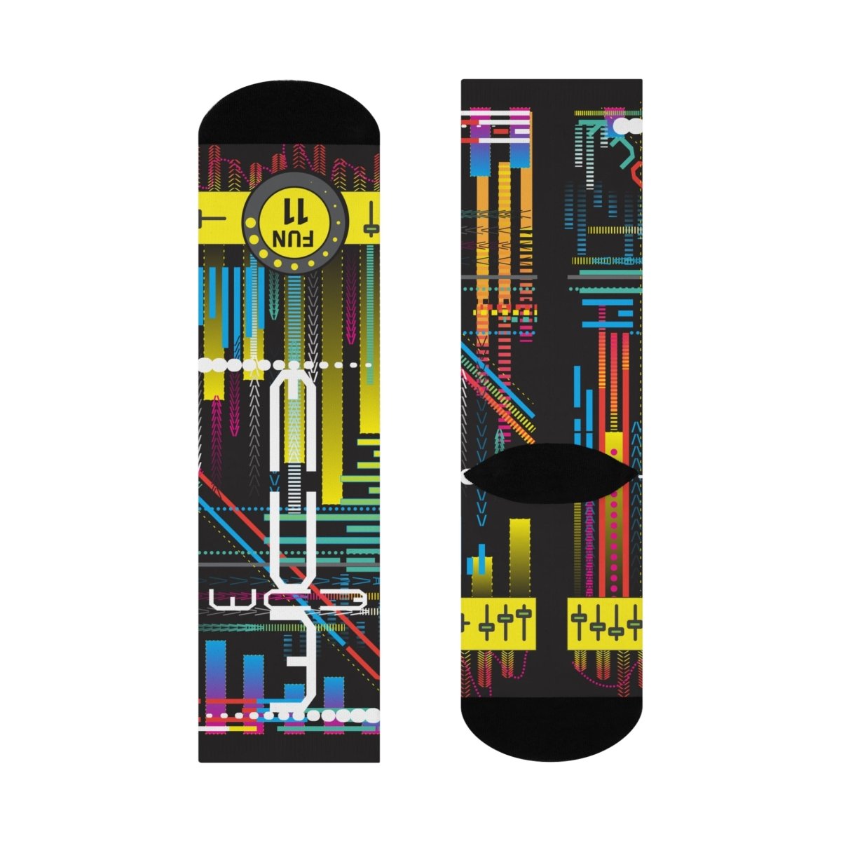 EDM Dance Special Cushioned Crew Socks, Electronic Dance Music