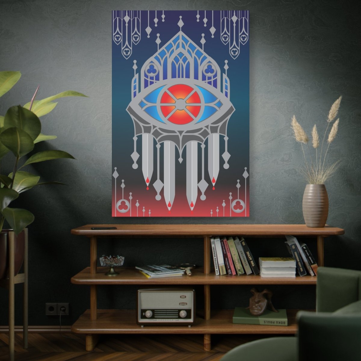 Gothic All Seeing Eye Canvas Wrap Wall Art, 1.25" Deep