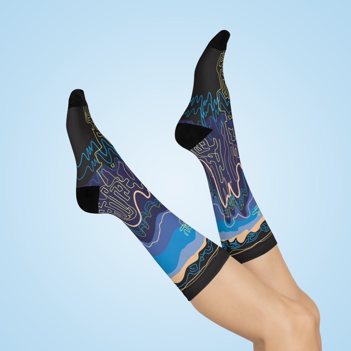 Night Thought Dream Ideas Gift Cushioned Crew Socks