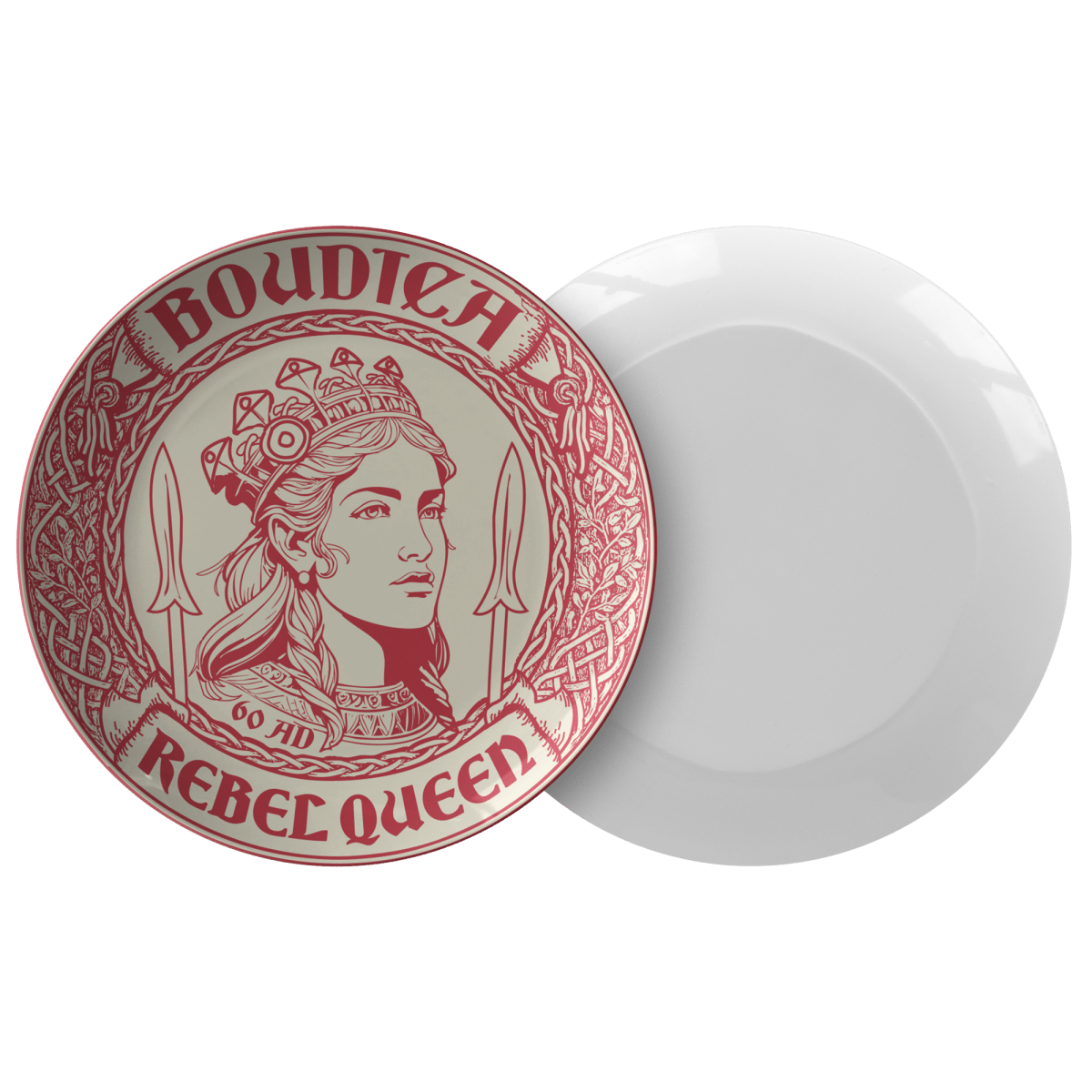 Rebel Beauty Gift For Her Queen Boudica Freedom Fighter Plate for Dining and Decor