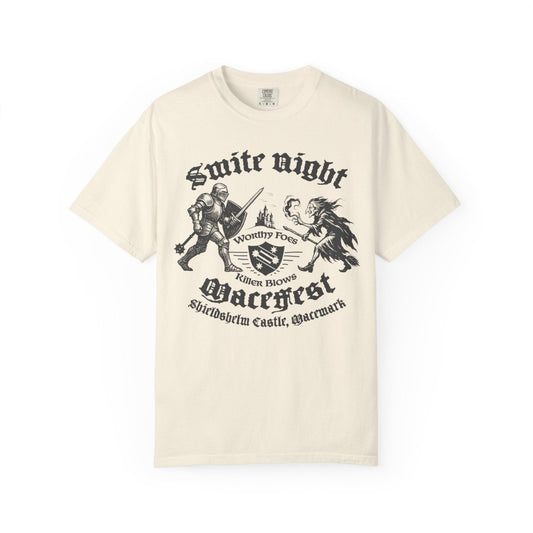 Smite Night, MaceFest Knights Shieldshelm Castle Comfort Colors Relaxed Fit Tee, Witch