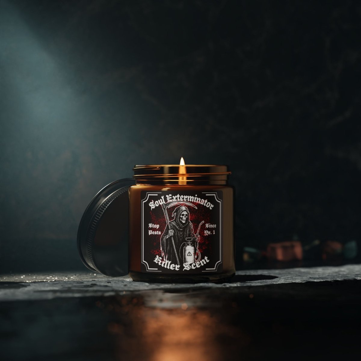 Soul Exterminator Killer Scent Halloween Gift Gothic Soy Candle, 6 Scents or Unscented