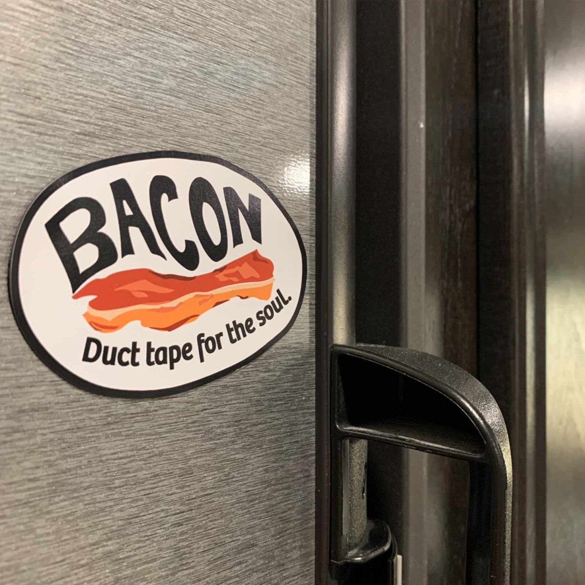 Bacon, Soul Duct Tape Premium Stickers and Refrigerator Magnets, Foodie Gift, Chef, Cook, Kitchen, King of Comfort Food, Funny