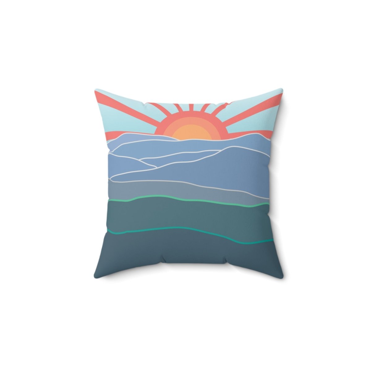 Blue Ridge Mountains Sunshine Plush Fleece Pillow, Appalachian Trail Hike, Blue Ridge Parkway view