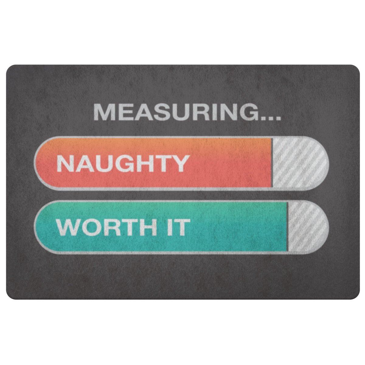Christmas Decor Naughty Worth It Doormat, Funny, Christmas Decoration