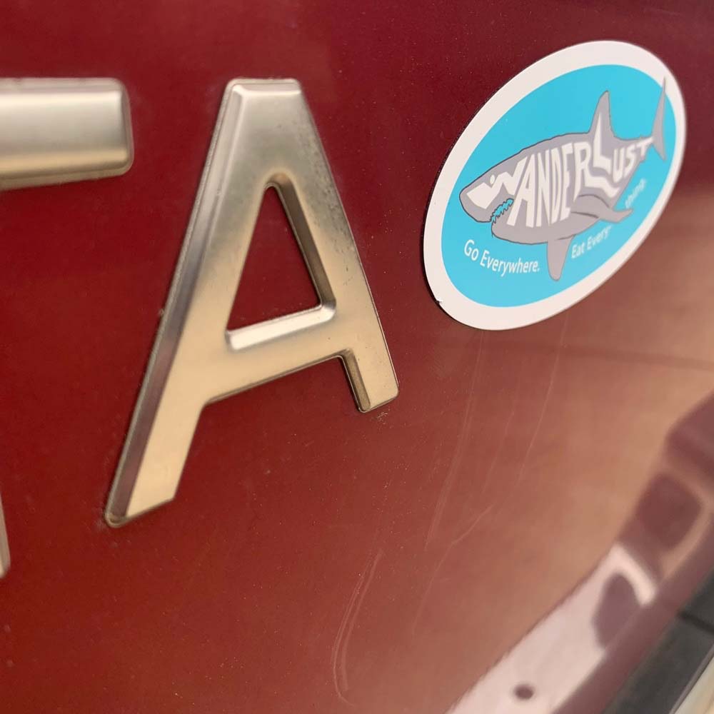 Great White Wanderlust - Magnet 4"