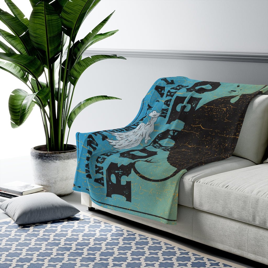 Montgomery Old Rodeo Poster Ultra Soft Fleece Blanket, Angel Maker, Bucking Bull, Hard Way Events, Hold On, Believe, Lightning