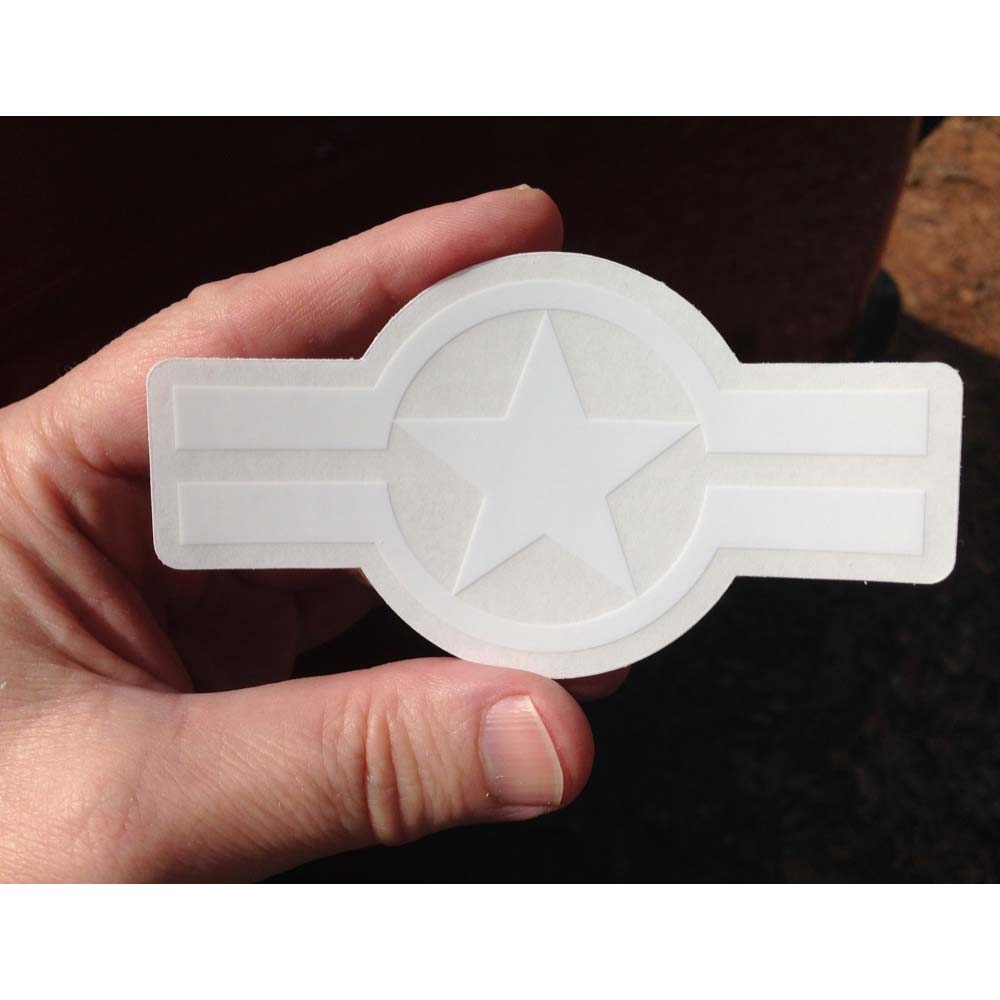Star And Stripe, Eagle Driver - Clear Sticker 4"