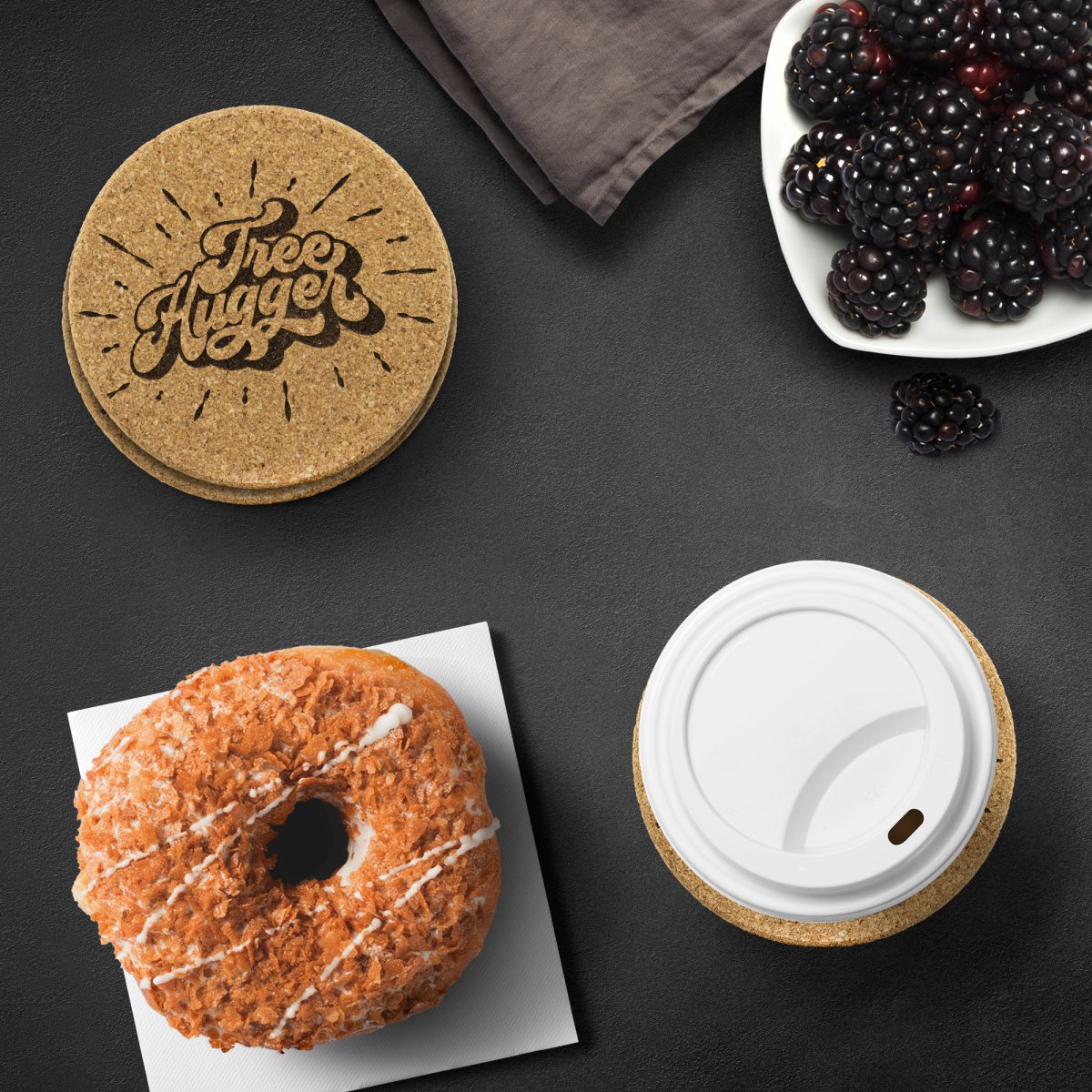 Tree Hugger Cork Coasters, Set of 4