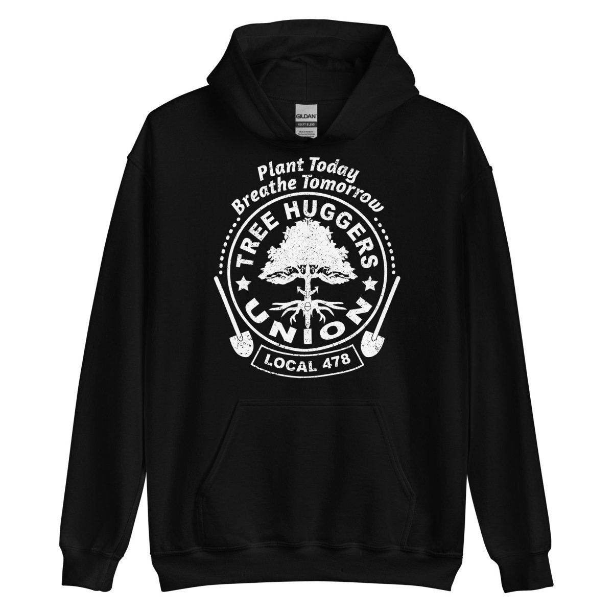 Tree Huggers Union Local Fleece Hoodie, Plant Today