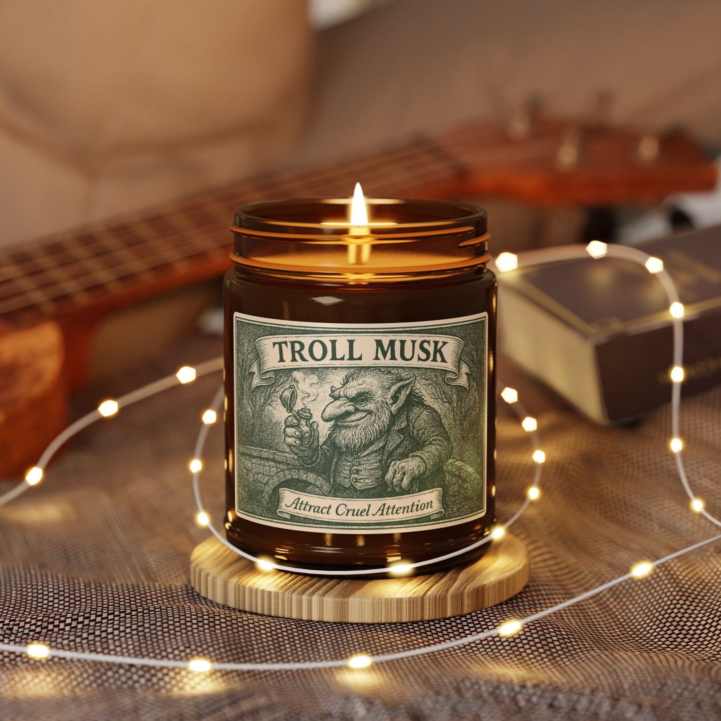 Troll Musk Swamp Online Influencer Gift Soy Candle, Luxury Scents or Unscented, Gossip