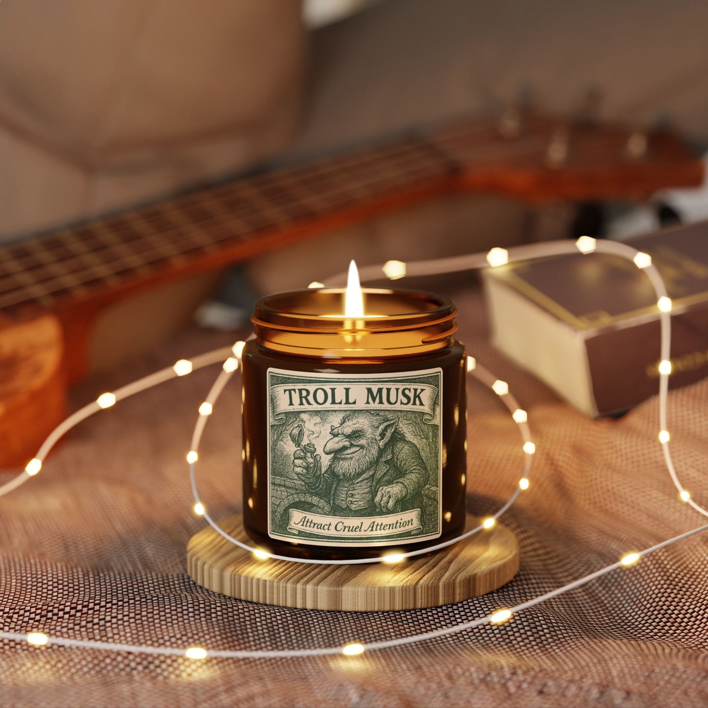 Troll Musk Swamp Online Influencer Gift Soy Candle, Luxury Scents or Unscented, Gossip