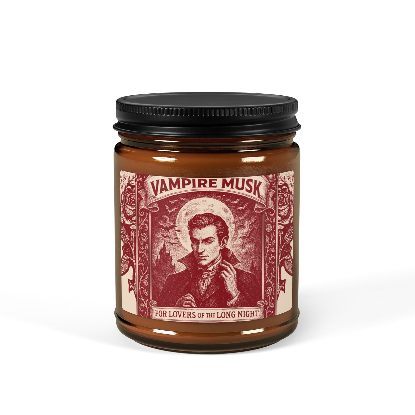Vampire Movie Fan Gift Monster Musk Soy Candle, Luxury Scents or Unscented, Halloween Funny Fake Gothic Horror Gift