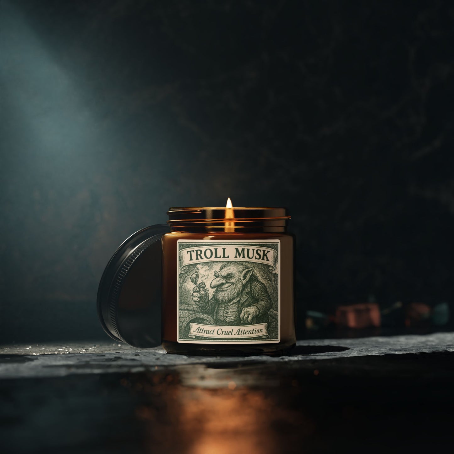 Troll Musk Swamp Online Influencer Gift Soy Candle, Luxury Scents or Unscented, Gossip