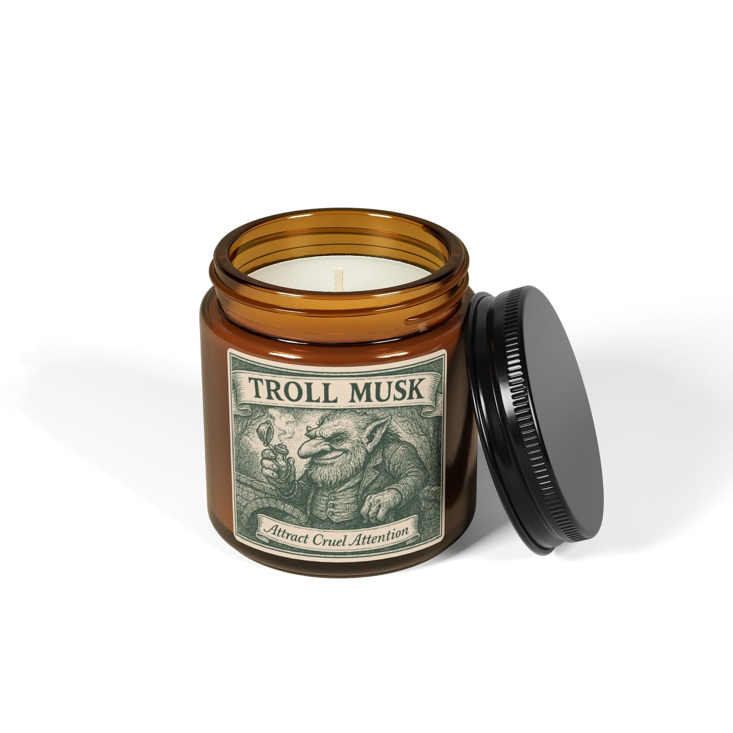 Troll Musk Swamp Online Influencer Gift Soy Candle, Luxury Scents or Unscented, Gossip