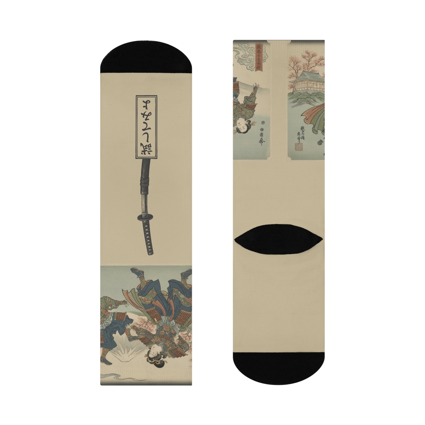 Throws Like A Girl Gift Japanese Block Print Style Martial Arts Woman Wheel Throws Man Cushioned Crew Socks