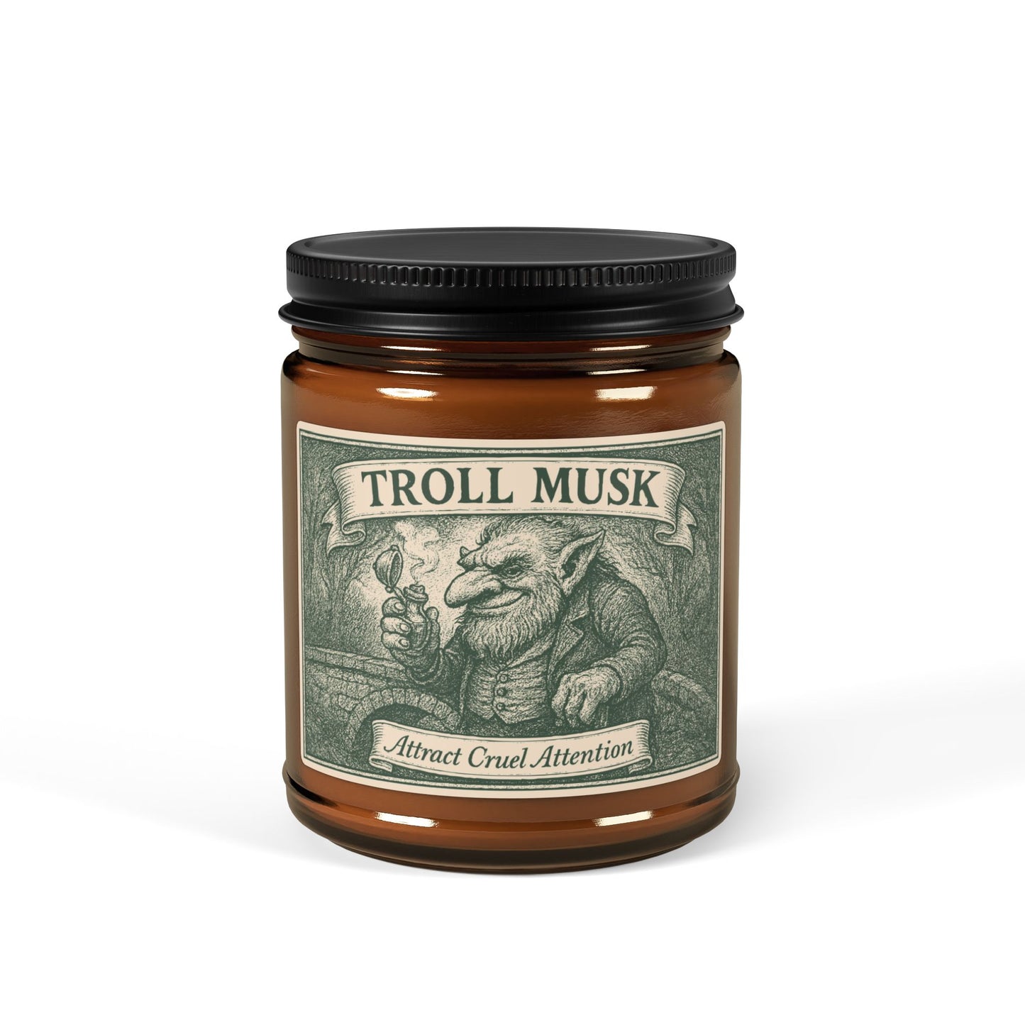 Troll Musk Swamp Online Influencer Gift Soy Candle, Luxury Scents or Unscented, Gossip