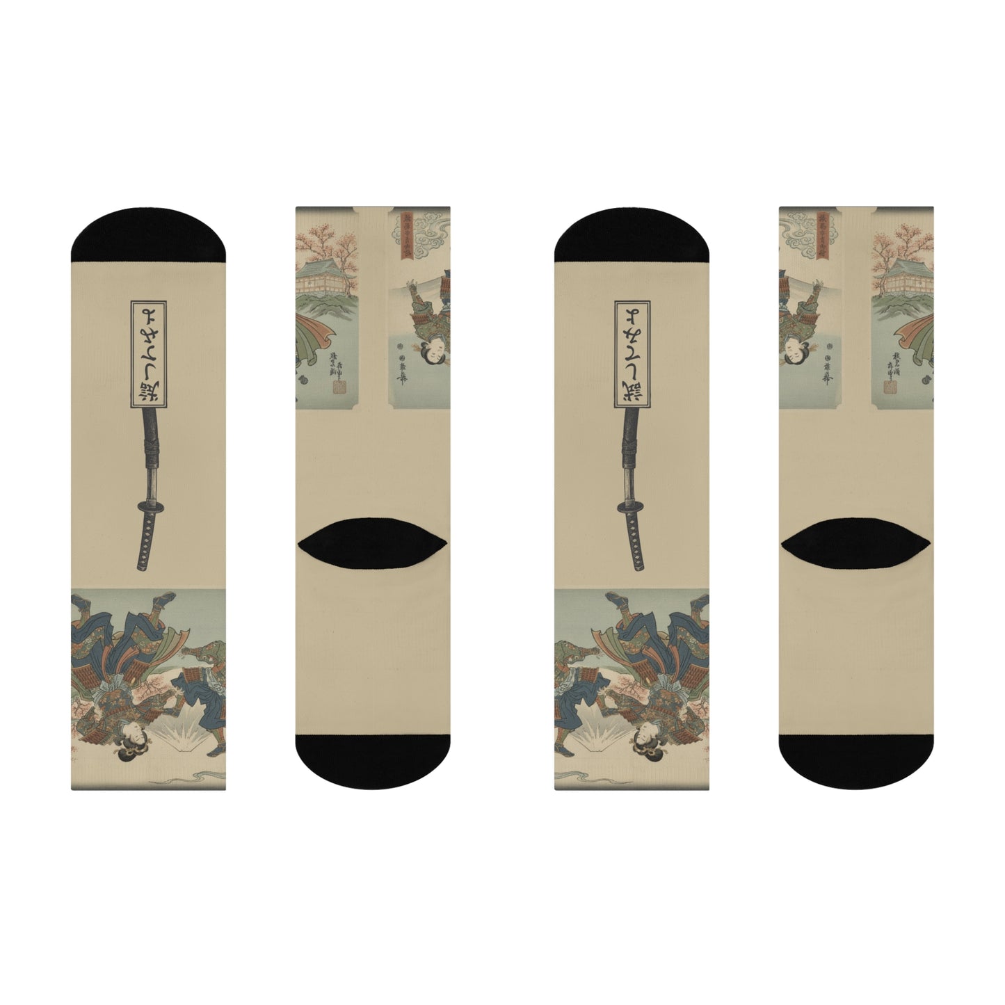 Throws Like A Girl Gift Japanese Block Print Style Martial Arts Woman Wheel Throws Man Cushioned Crew Socks