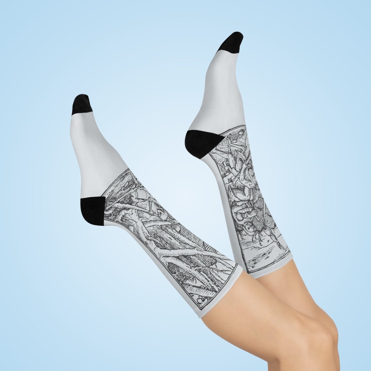 Adam Works Gothic Genesis Story Cushioned Crew Socks