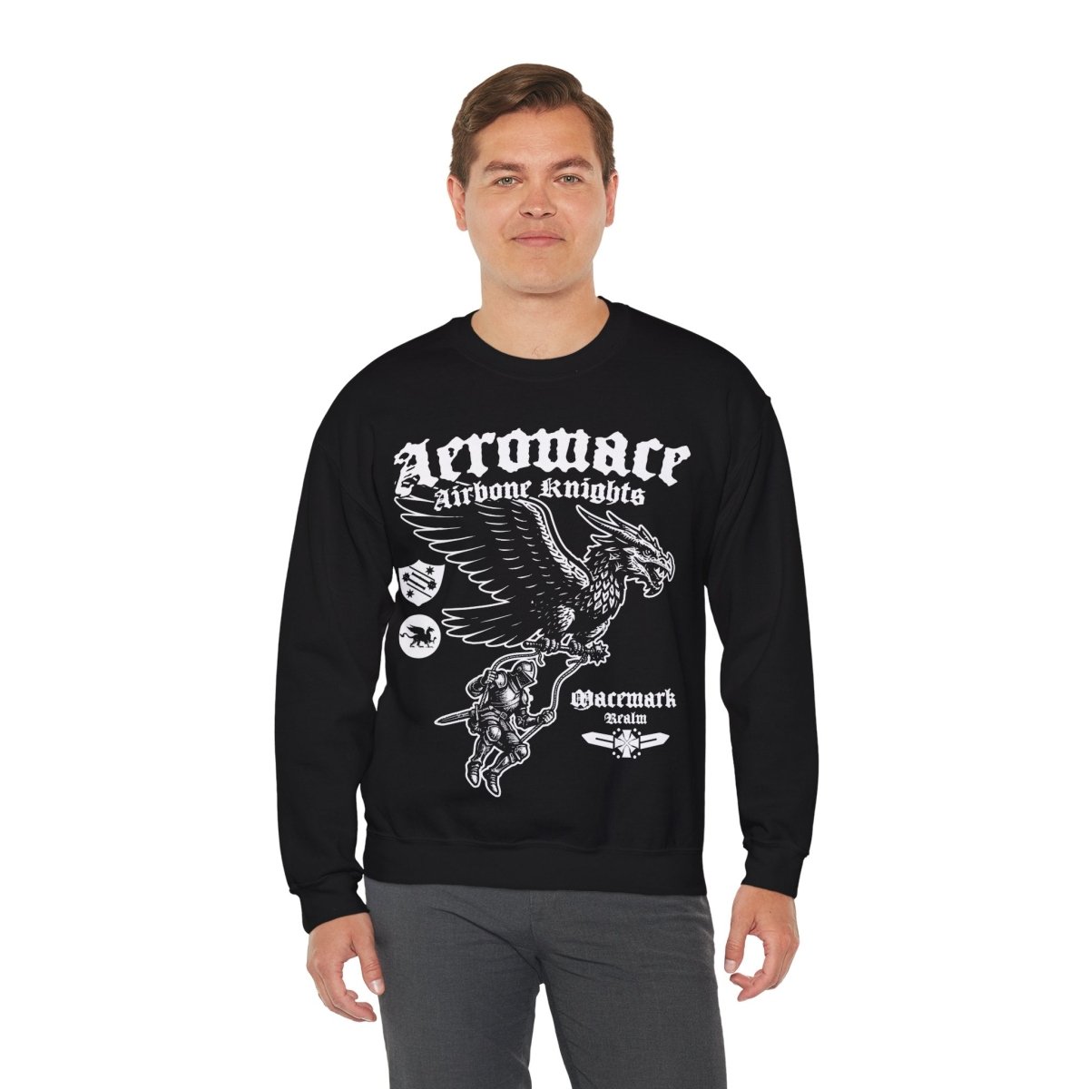 Aeromace, Airborne Knights Of Macemark Fleece Sweatshirt