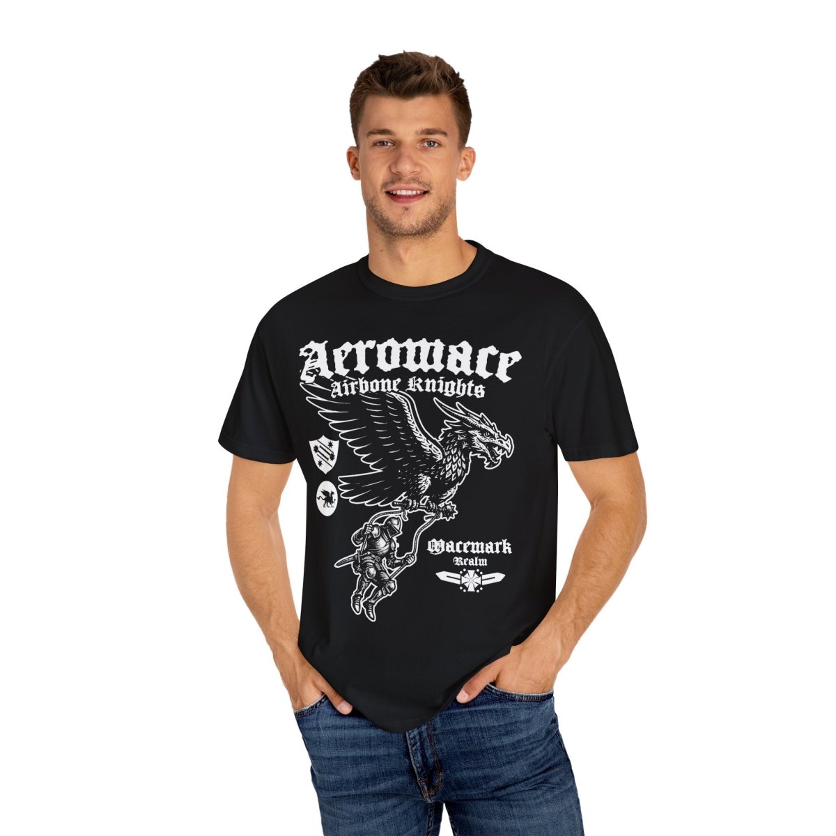 Airborne Knights of Macemark Comfort Colors Relaxed Fit Heavy Soft Tee