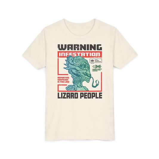 Alien Warning Lizard People Infestation Kids Premium T-Shirt, Back To School