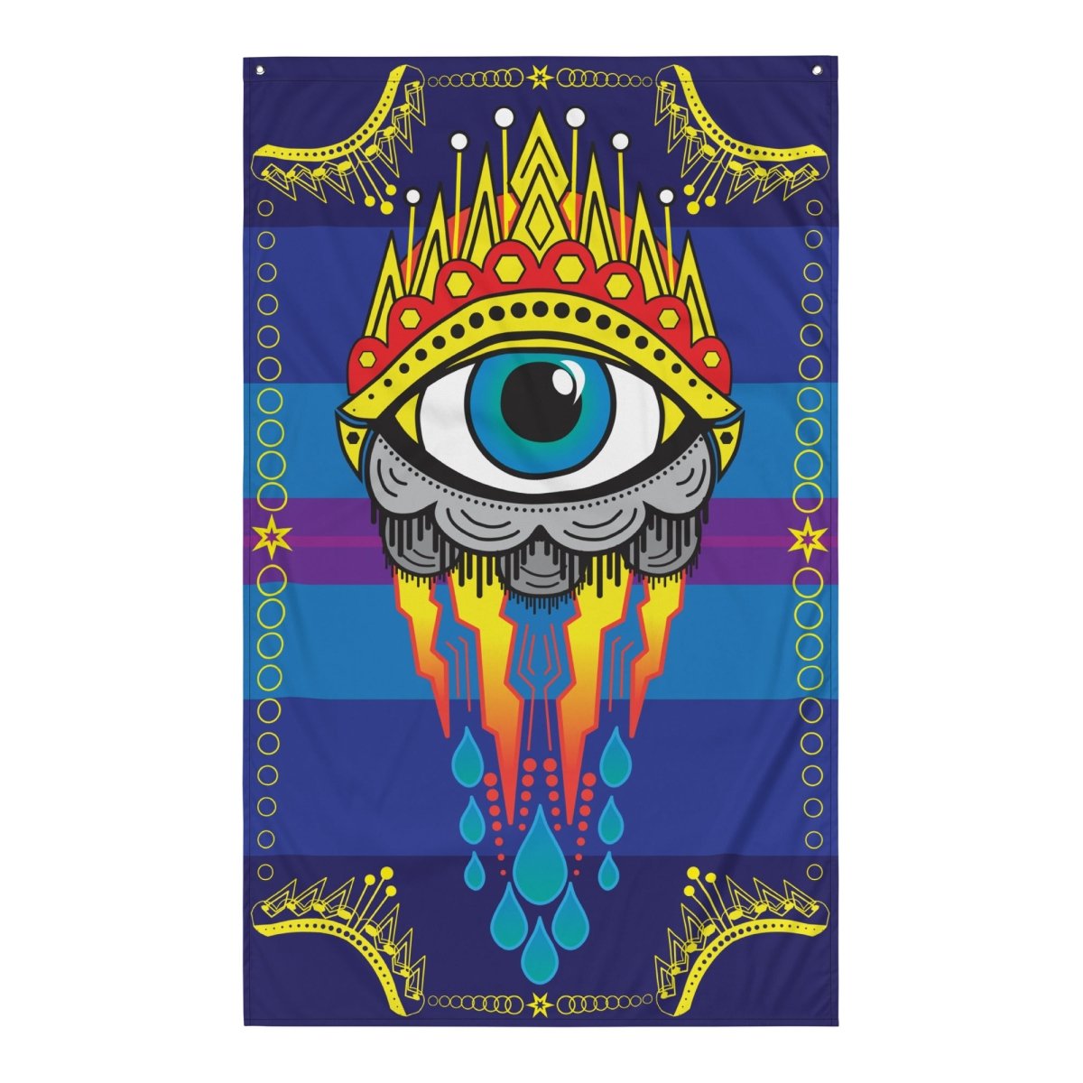 All Seeing Eye Flag, Tattoo Style Art Decor, Cool Wall Hanging, Mystic, Psychic, Empath Gift