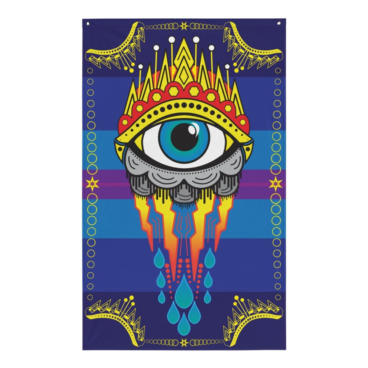 All Seeing Eye Flag, Tattoo Style Art Decor, Cool Wall Hanging, Mystic, Psychic, Empath Gift