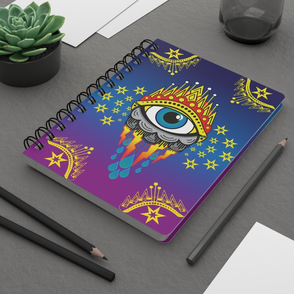 All Seeing Eye Spiral Bound Journal or Notebook, Clairvoyant, ESP, Psychic, Empath