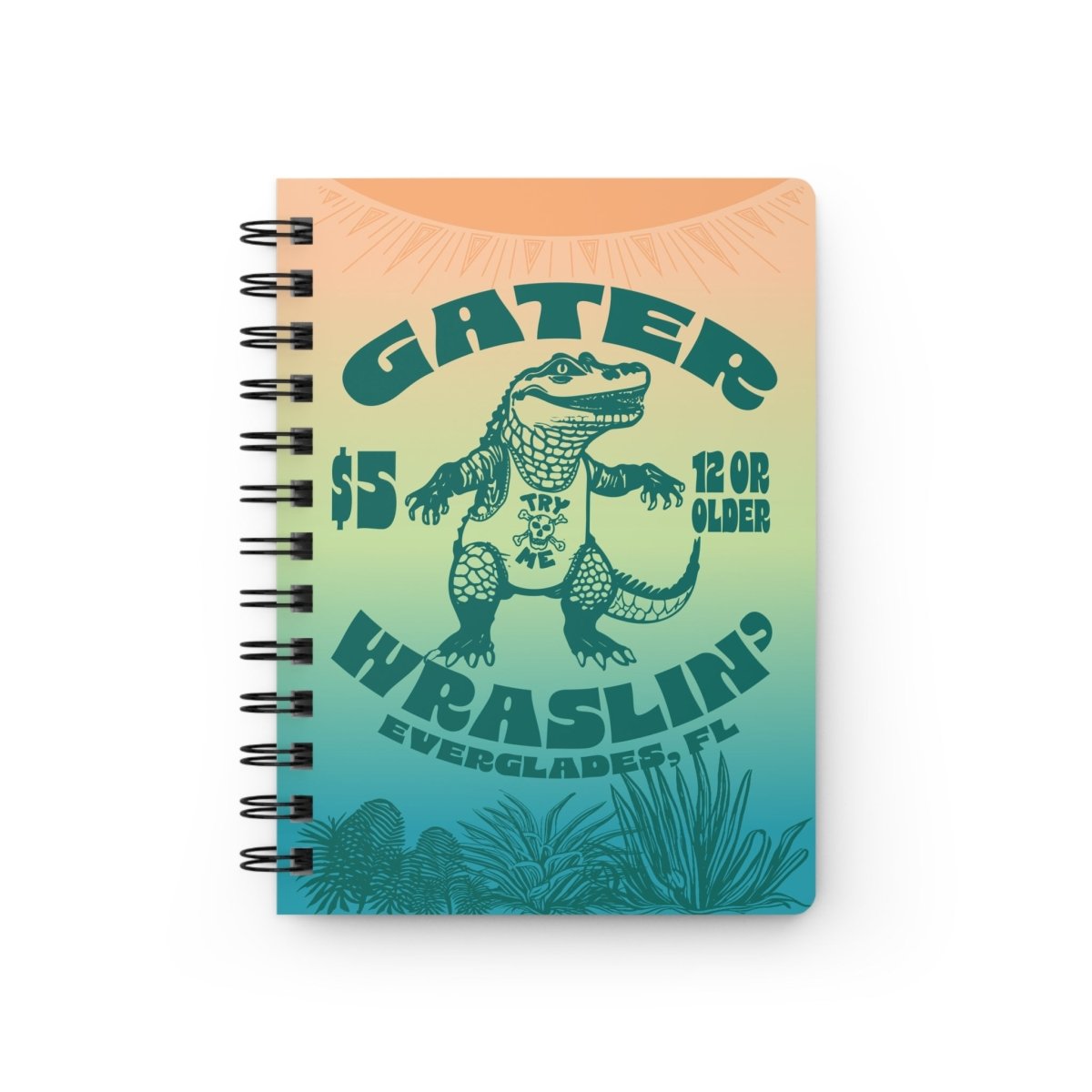 Alligator Wrestling Spiral Bound Journal or Notebook, Face Your Challenges