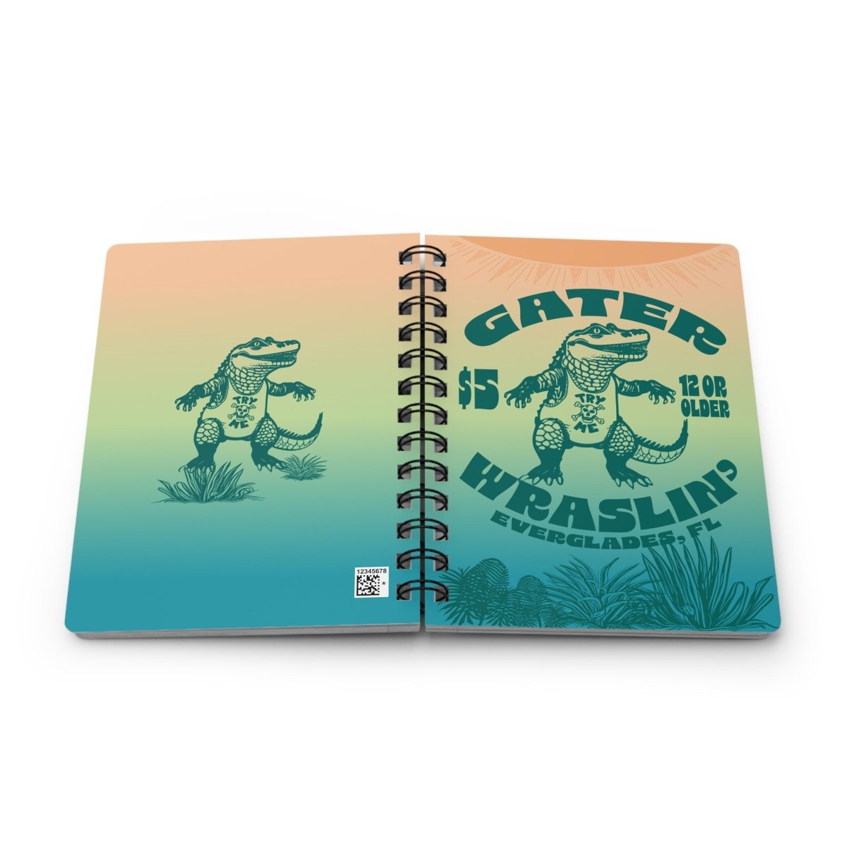 Alligator Wrestling Spiral Bound Journal or Notebook, Face Your Challenges