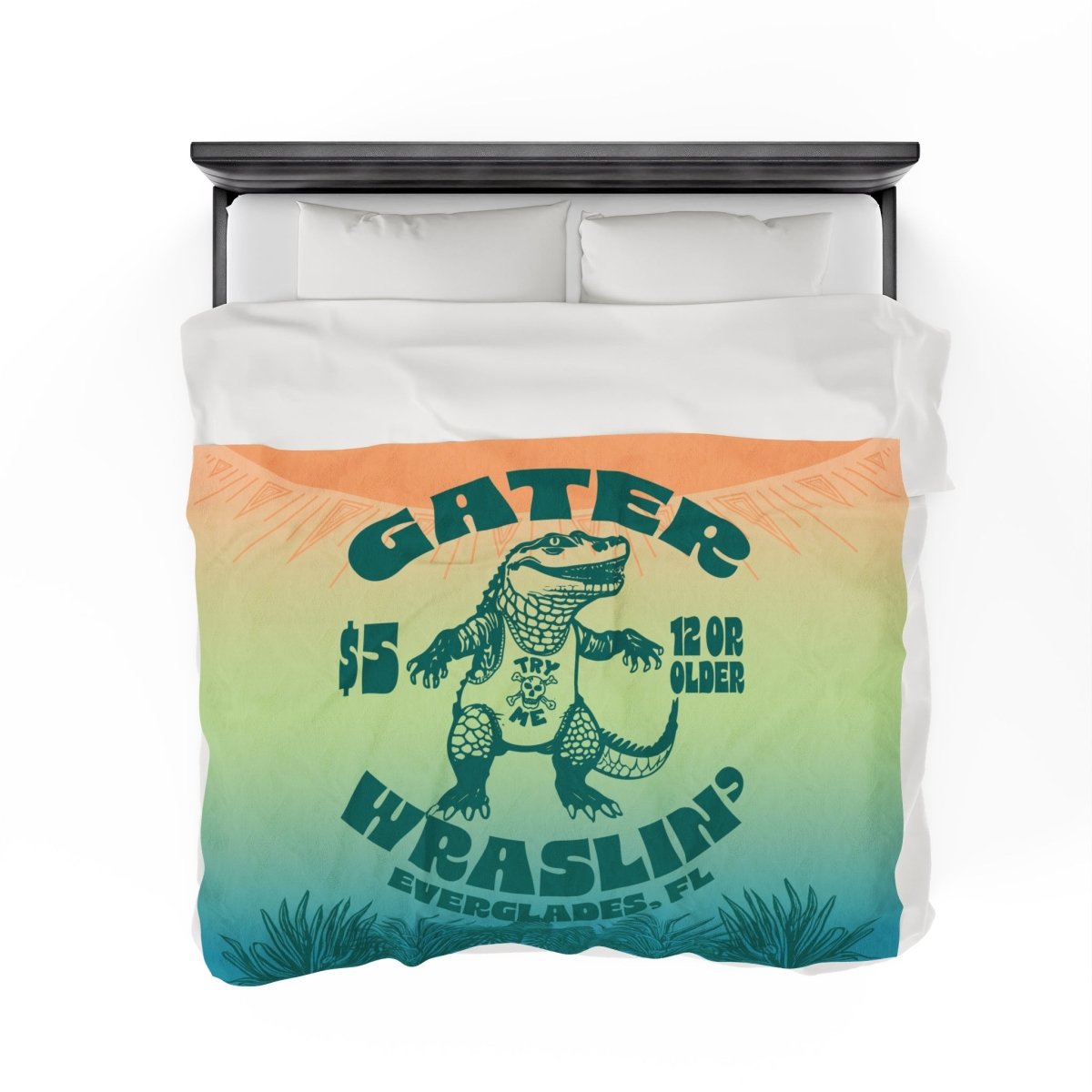 Alligator Wrestling Ultra Soft Fleece Blanket, Inspire Taking On Any Challenge