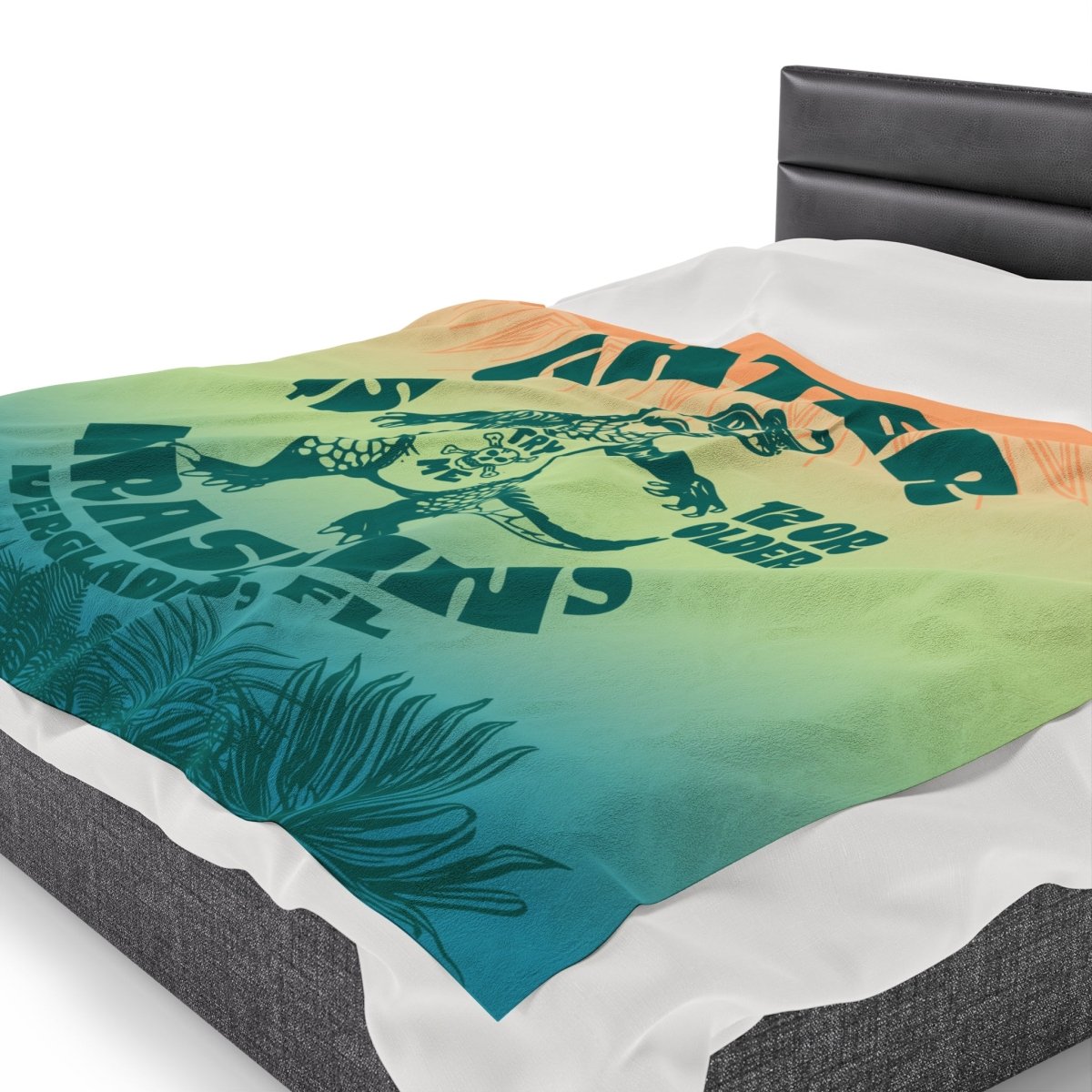 Alligator Wrestling Ultra Soft Fleece Blanket, Inspire Taking On Any Challenge