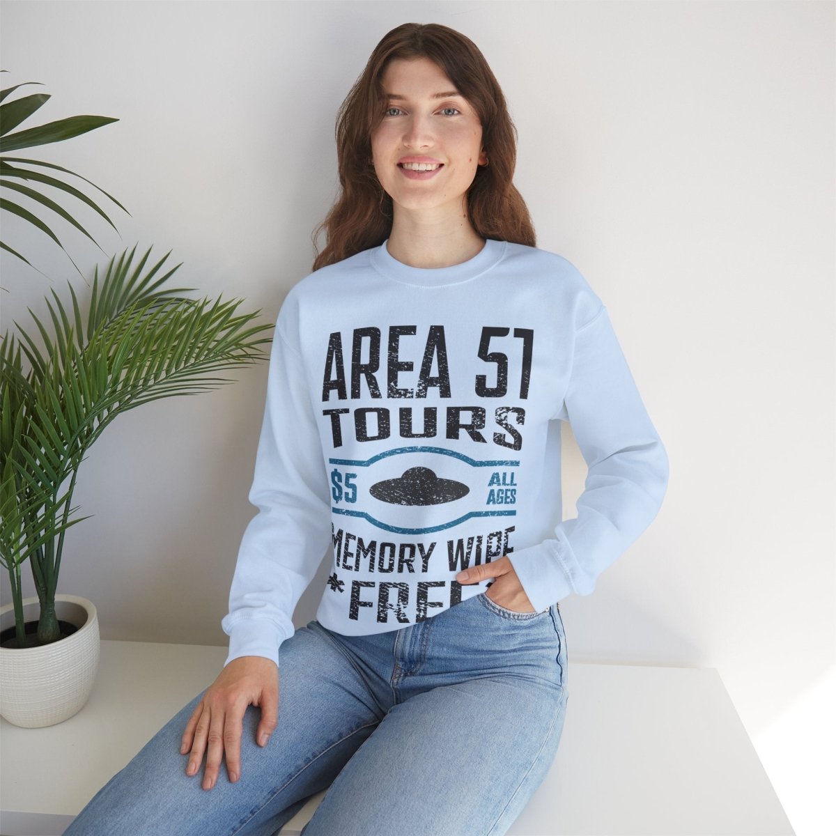 Area 51 Tours With FREE Memory Wipe Fleece Sweatshirt, Funny Aliens