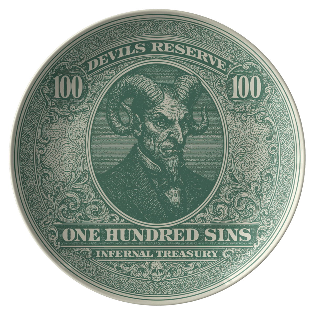 Bad Boy Gift Devil's Treasury Sins Plate, 1 or Sets of 2, 4, Funny Meal & Display