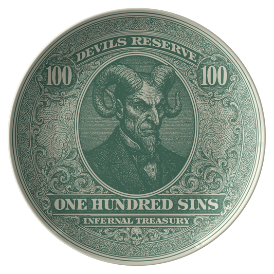 Bad Boy Gift Devil's Treasury Sins Plate, 1 or Sets of 2, 4, Funny Meal & Display