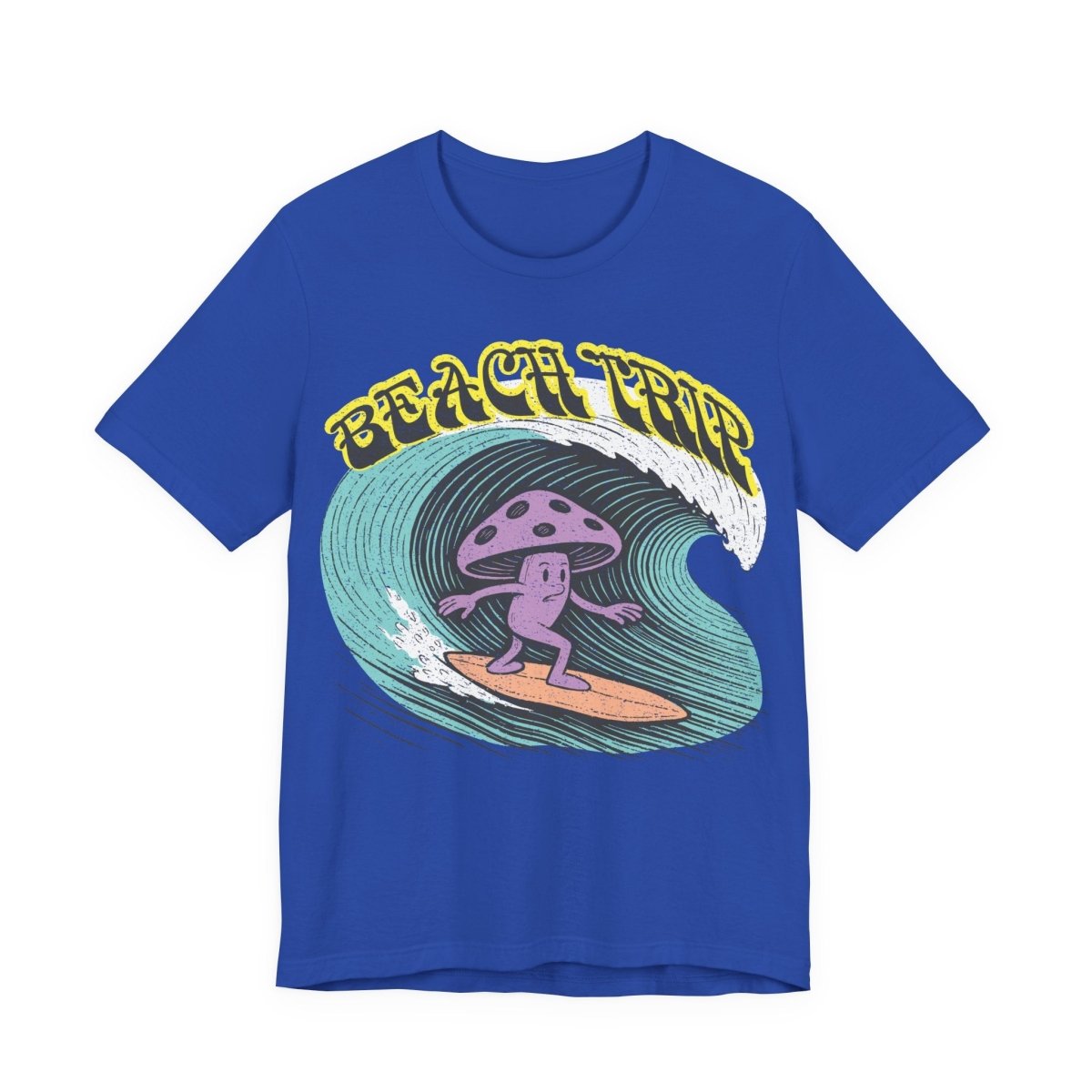 Beach Trip Surfing Mushroom Funny Parody T-Shirt