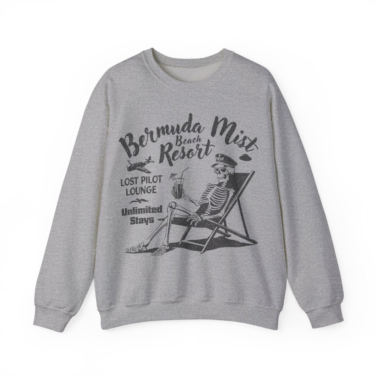 Bermuda Triangle Pilot Beach Resort Sweatshirt, Mystery, UFO, Funny