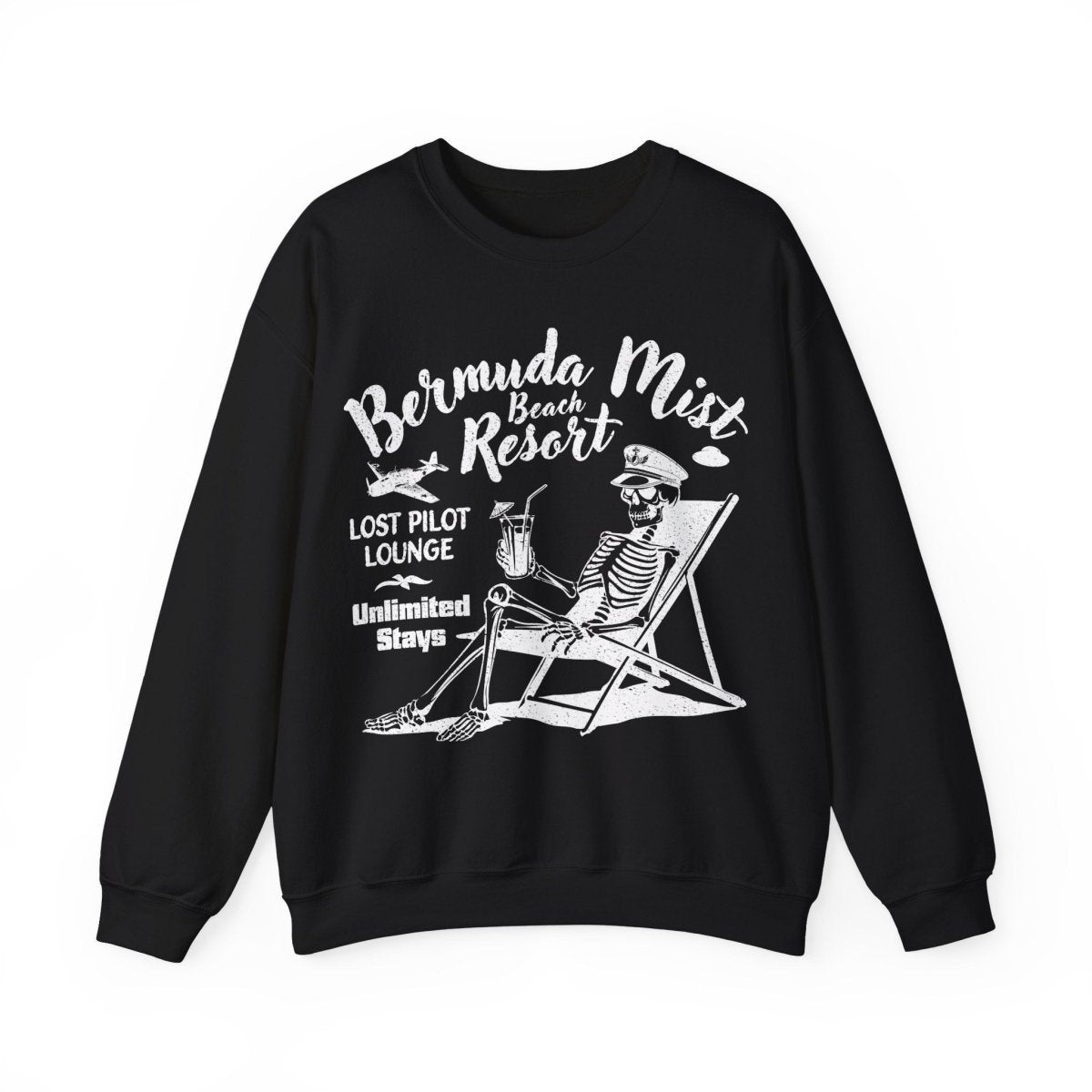 Bermuda Triangle Pilot Beach Resort Sweatshirt, Mystery, UFO, Funny