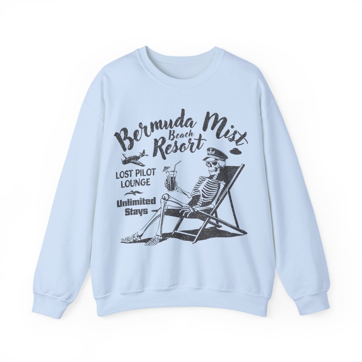 Bermuda Triangle Pilot Beach Resort Sweatshirt, Mystery, UFO, Funny