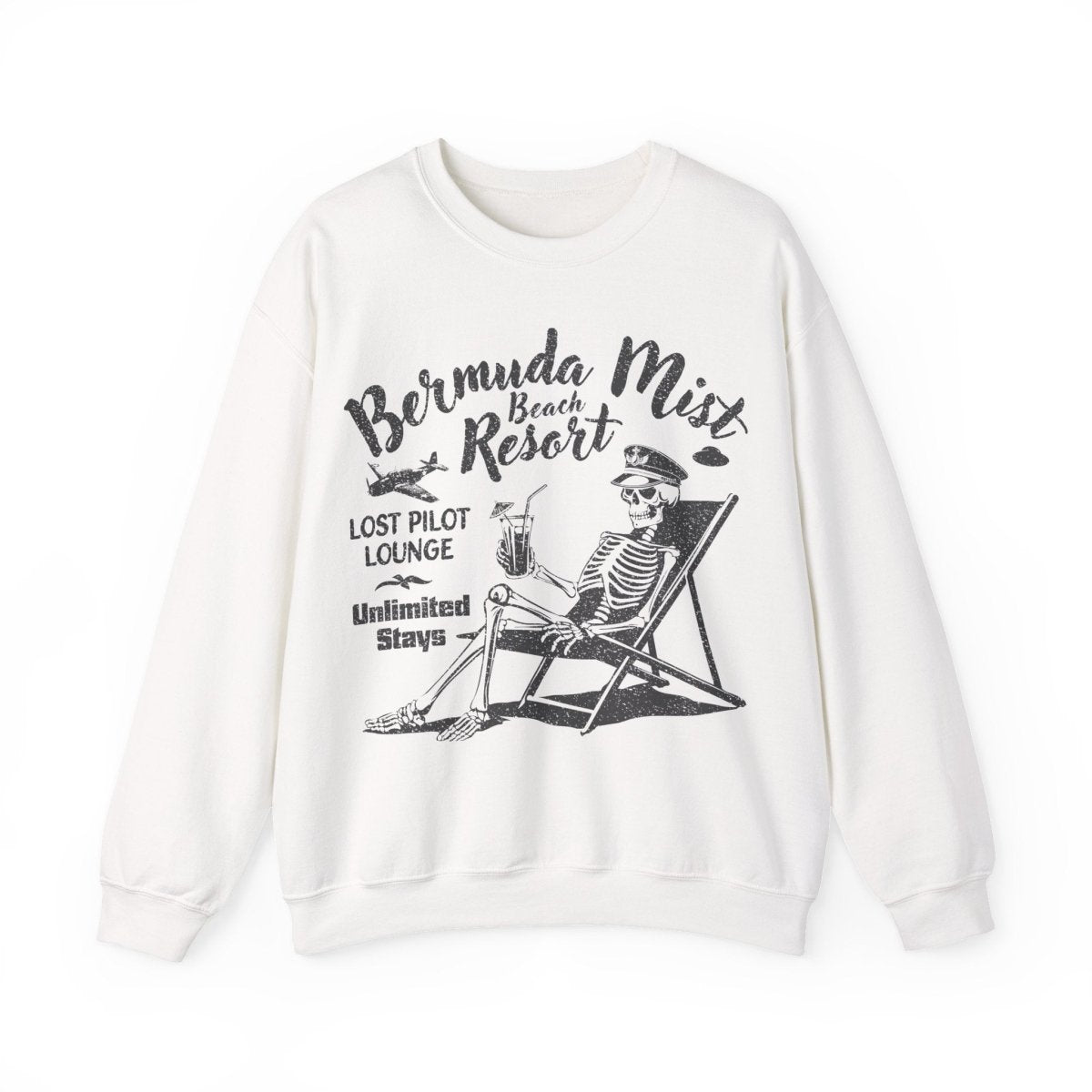 Bermuda Triangle Pilot Beach Resort Sweatshirt, Mystery, UFO, Funny