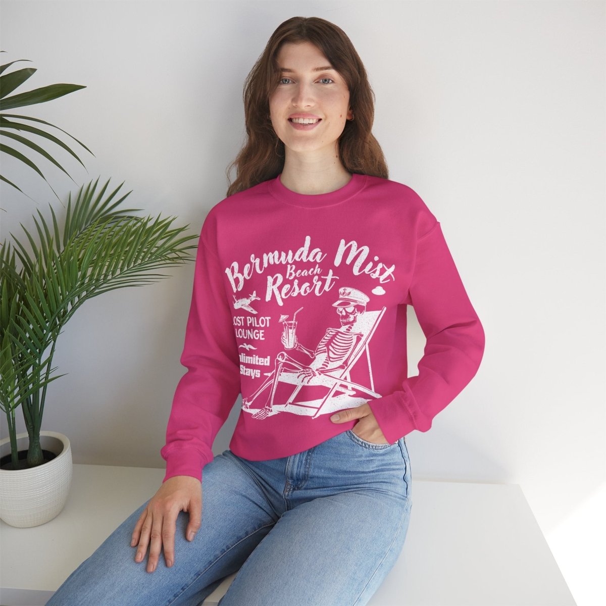 Bermuda Triangle Pilot Beach Resort Sweatshirt, Mystery, UFO, Funny