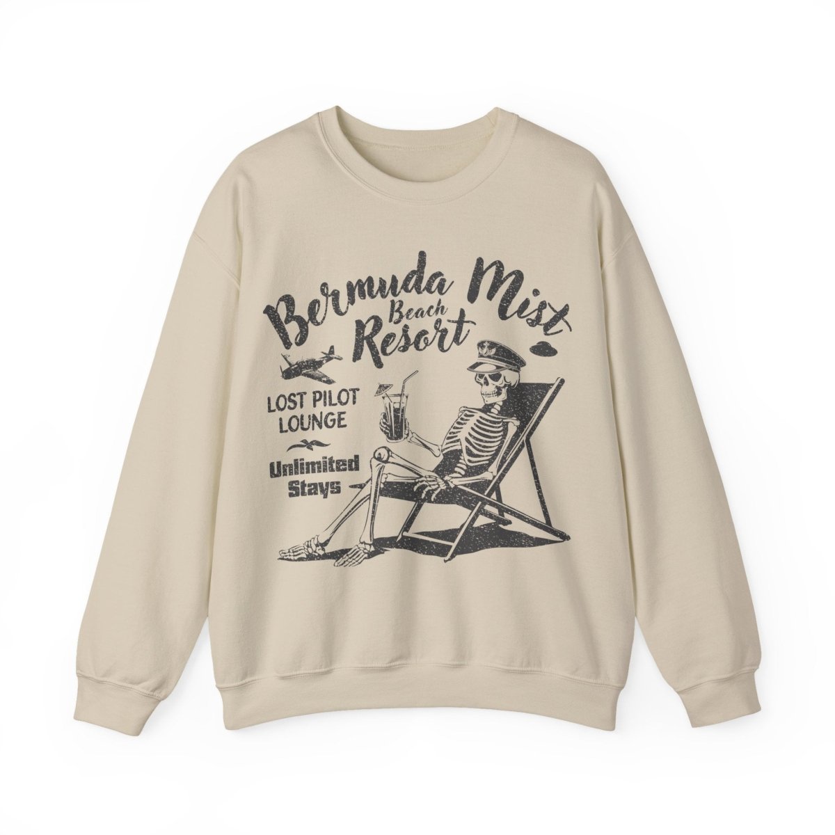 Bermuda Triangle Pilot Beach Resort Sweatshirt, Mystery, UFO, Funny