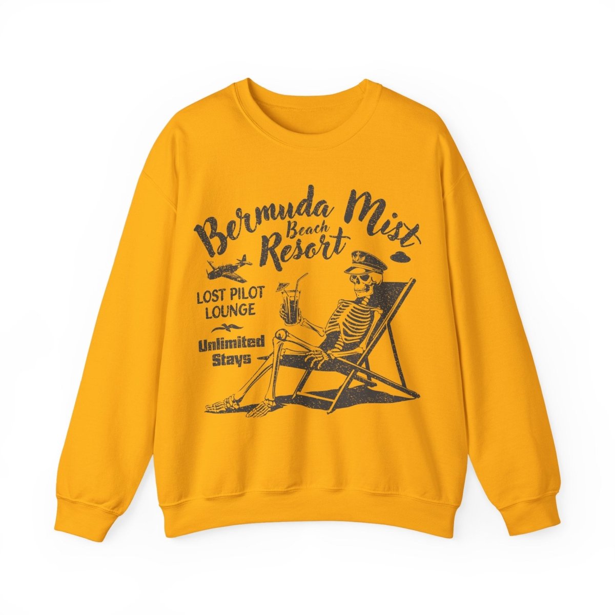 Bermuda Triangle Pilot Beach Resort Sweatshirt, Mystery, UFO, Funny