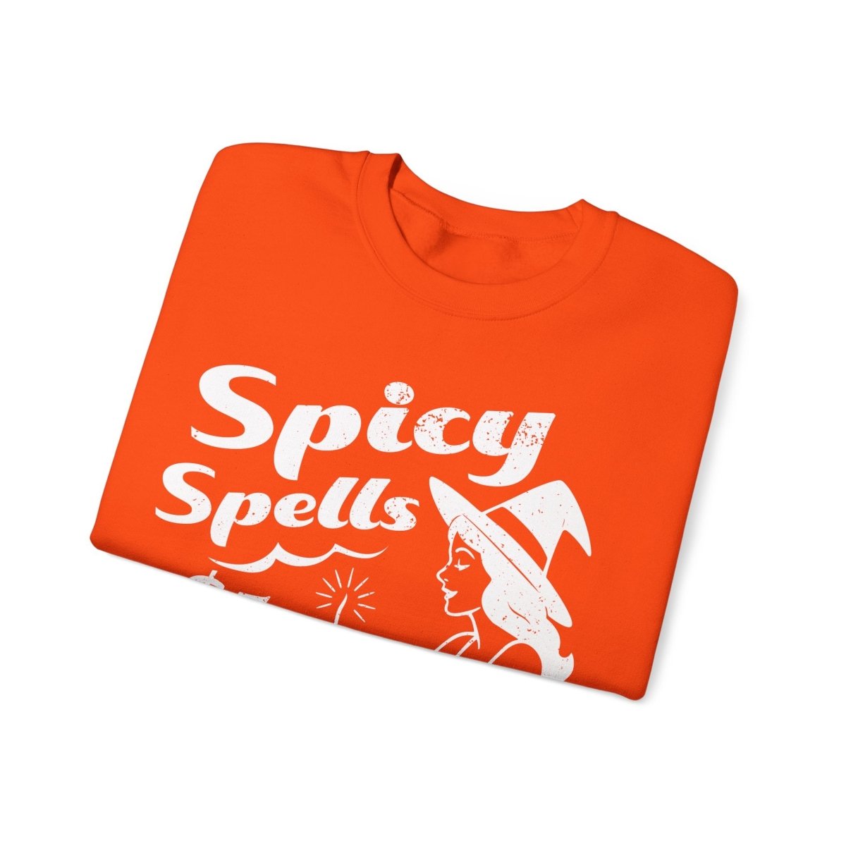 Bikini Witch Spicy Spells, Funny Dark Humor or Halloween Fleece Sweatshirt for Haunted Humor Gifting & Comic Fans, Halloween or Summerween Party