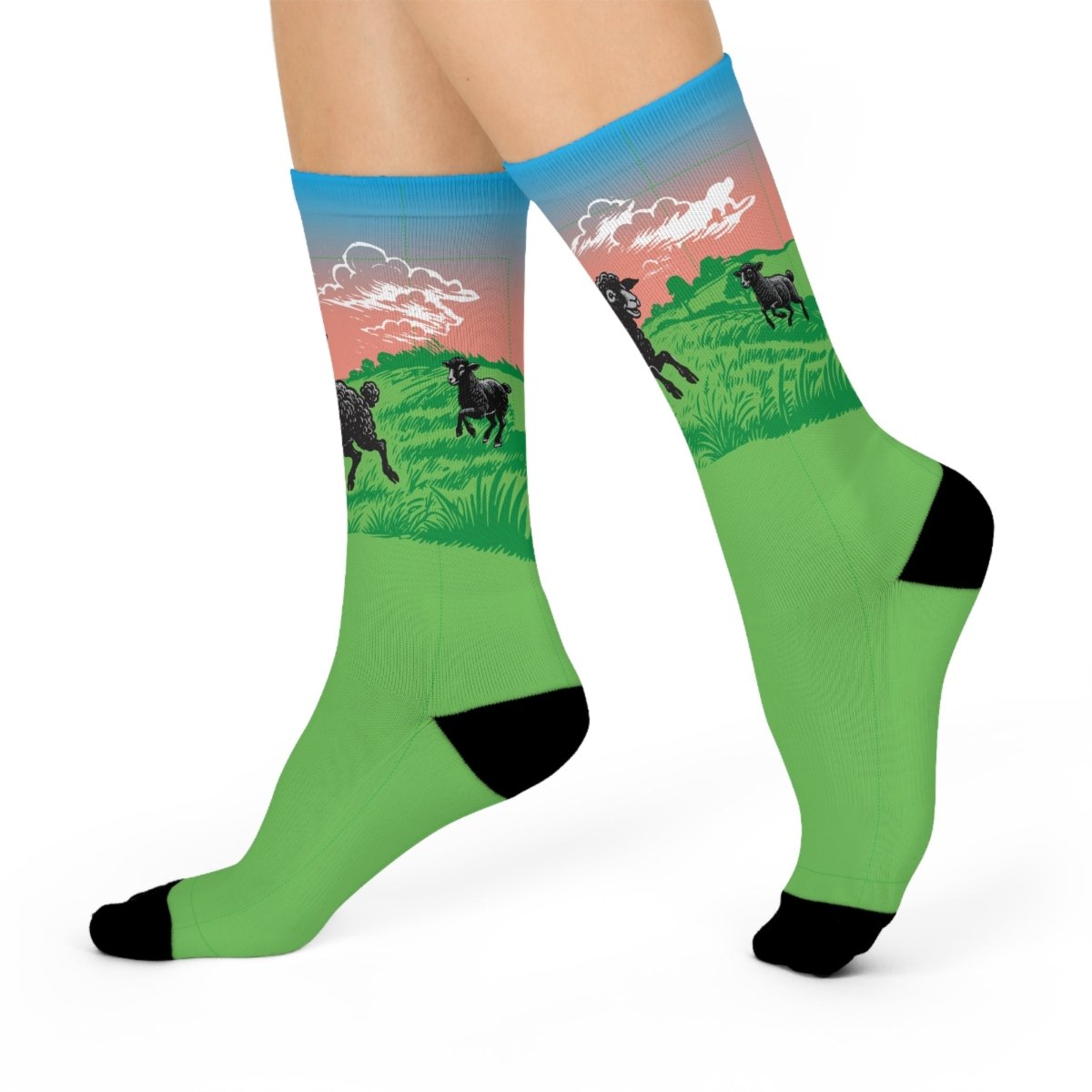 Black Sheep Gift Field Frolic Cushioned Crew Socks