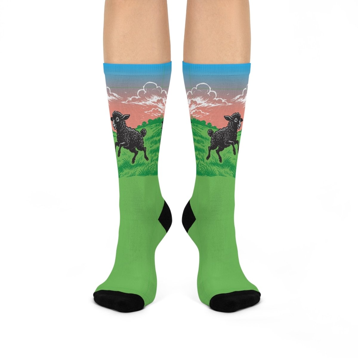 Black Sheep Gift Field Frolic Cushioned Crew Socks