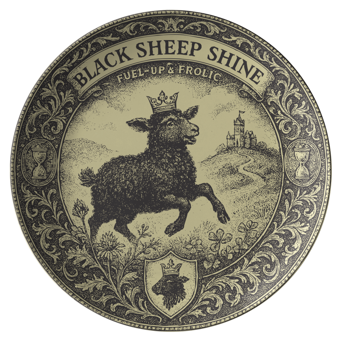 Black Sheep Gift Fuel Up and Let Individuality Shine Cute Plate for Fun Food Meals Dining and Decor