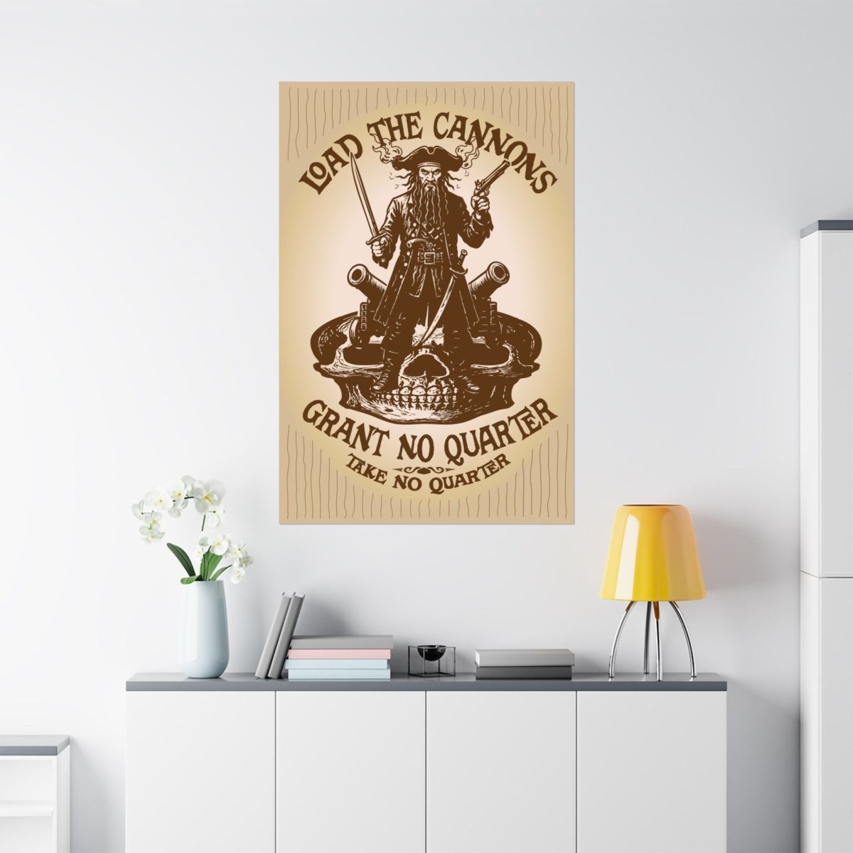 Blackbeard Pirate Cannons Premium Art Print